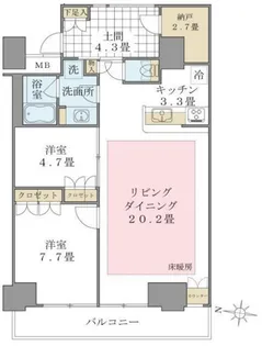 東京都江東区東雲1【マンション】の間取り