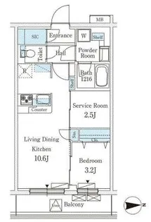 東京都練馬区上石神井4【マンション】の間取り