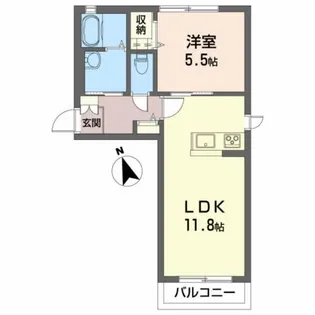 つくしB【2階】の間取り
