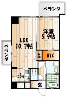 クレスト南小倉【6階】の間取り