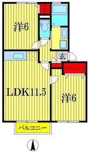 プリムヴェール壱番館・弐番館【2階】の間取り
