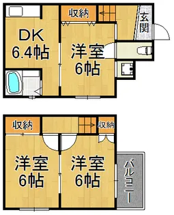 兵庫県西宮市上ケ原八番町【一戸建】の間取り