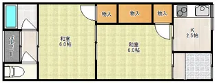 関西マンション【3階】の間取り
