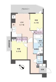 グランスイート二子玉川【4階】の間取り