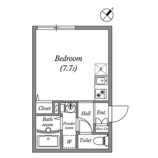 1Rの間取り画像