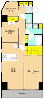 Iris南大井【2階】の間取り
