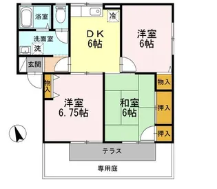 グランディールU・A棟【1階】の間取り