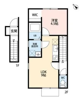 Rooms白新町【2階】の間取り