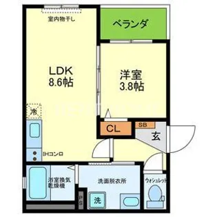 フェリーチェ小阪【3階】の間取り