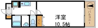 大阪府大阪市淀川区新高1【マンション】の間取り