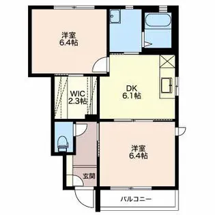 ウッドヴィラ D【1階】の間取り