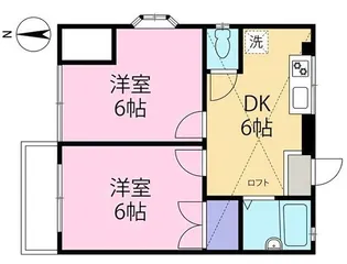 スターダスト向ヶ丘B棟【1階】の間取り