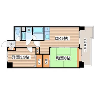 ヴィラIZUMIセントラル【4階】の間取り