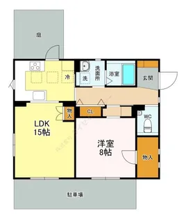 ブルーシャトー【1階】の間取り