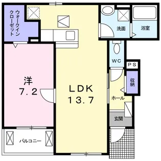 ルミエール ヴォアレA【1階】の間取り