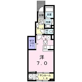 広島県広島市安佐南区西原8【アパート】の間取り