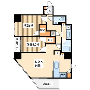 プレシス府中【2階】の間取り