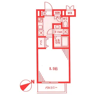 アゼリア鎌倉B棟【2階】の間取り