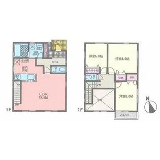 神奈川県平塚市土屋【一戸建】の間取り