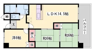 ハイムシェーンブルク【8階】の間取り