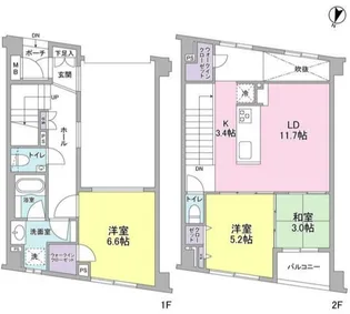 ソアラノーム碑文谷【1階】の間取り