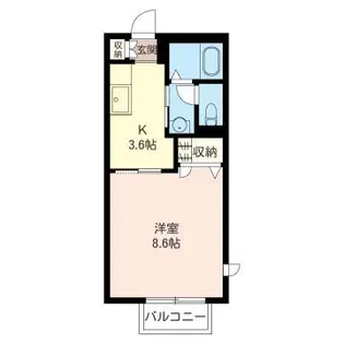 ソレアード・アキヒロ【1階】の間取り