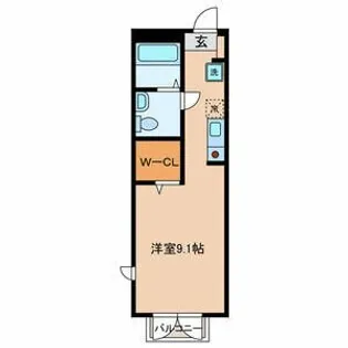 プティット・シャンブル【2階】の間取り