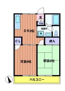 ハーモニー日野台【2階】の間取り
