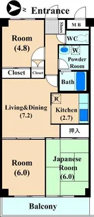 ドエルみよし【1階】の間取り