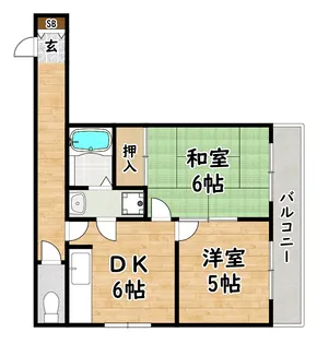 大阪府大阪市平野区背戸口1【マンション】の間取り