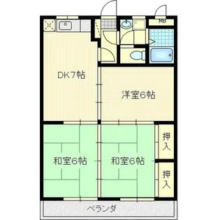 ベルコート西原台【2階】の間取り