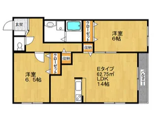 シェモア東砂【2階】の間取り