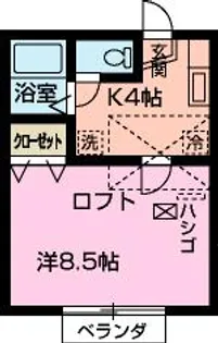 プレジール白石【1階】の間取り