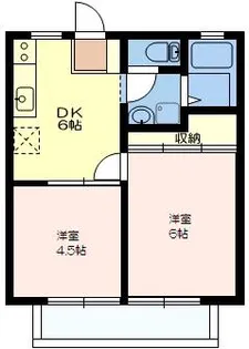 セゾン谷塚【1階】の間取り
