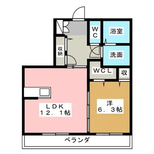 ソレイユ東味鋺【3階】の間取り