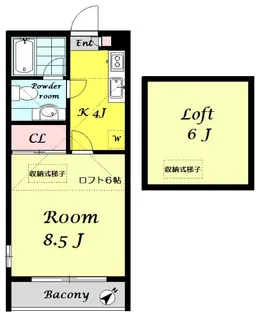 サンヴィアーレNAKAII【2階】の間取り