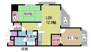 エスリード神戸熊内【8階】の間取り