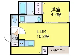 ルバート東住吉【1階】の間取り