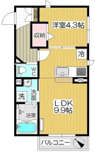 クレストレジデンス【2階】の間取り