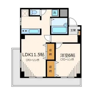タウンコート本宿【1階】の間取り
