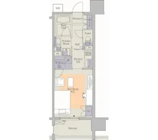 パークアクシス心斎橋【12階】の間取り