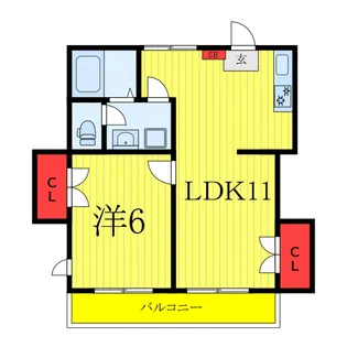 コーポサニー【2階】の間取り