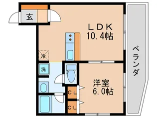ソレ-ユ イ-スト ウイング【4階】の間取り