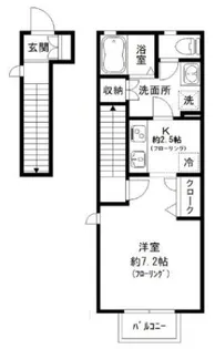 クレール国立【2階】の間取り