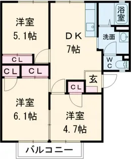 グレースフジ C棟【2階】の間取り