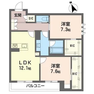 ジ ワン 今泉【3階】の間取り