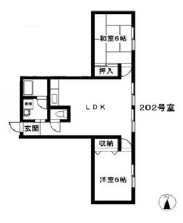 新前橋マンション【2階】の間取り