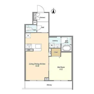 リブラ北千住【3階】の間取り