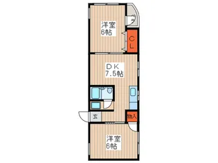 レバランス中野【1階】の間取り