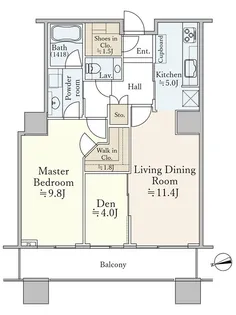 白金タワー【34階】の間取り